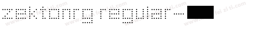 zektonrg regular字体转换